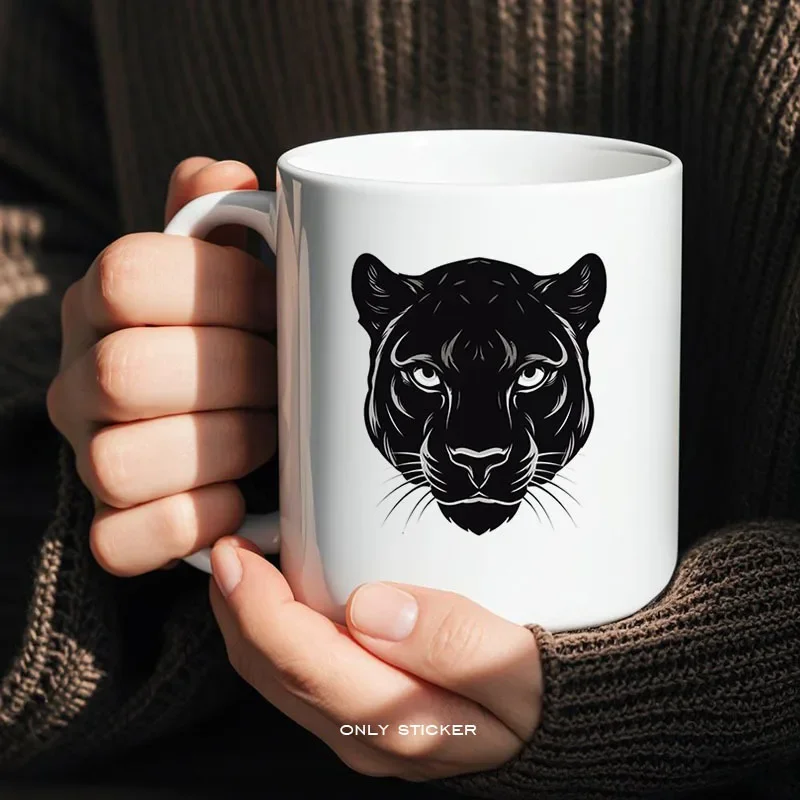 1pc pantera negra cabeça carro motocicleta adesivo, decalque elegante para auto moto exterior, veículo único animal adesivo