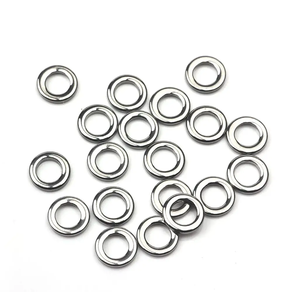 

Heavy Duty 50pcs Fishing Tackle Connecting Ring Pesca Lures Snap Split Rings Tackle Connector Lead Jigging Fishing Rings