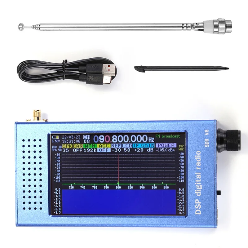 DSP1 SDR V6 radio, receiver with option 1.10d firmware radio shortwave