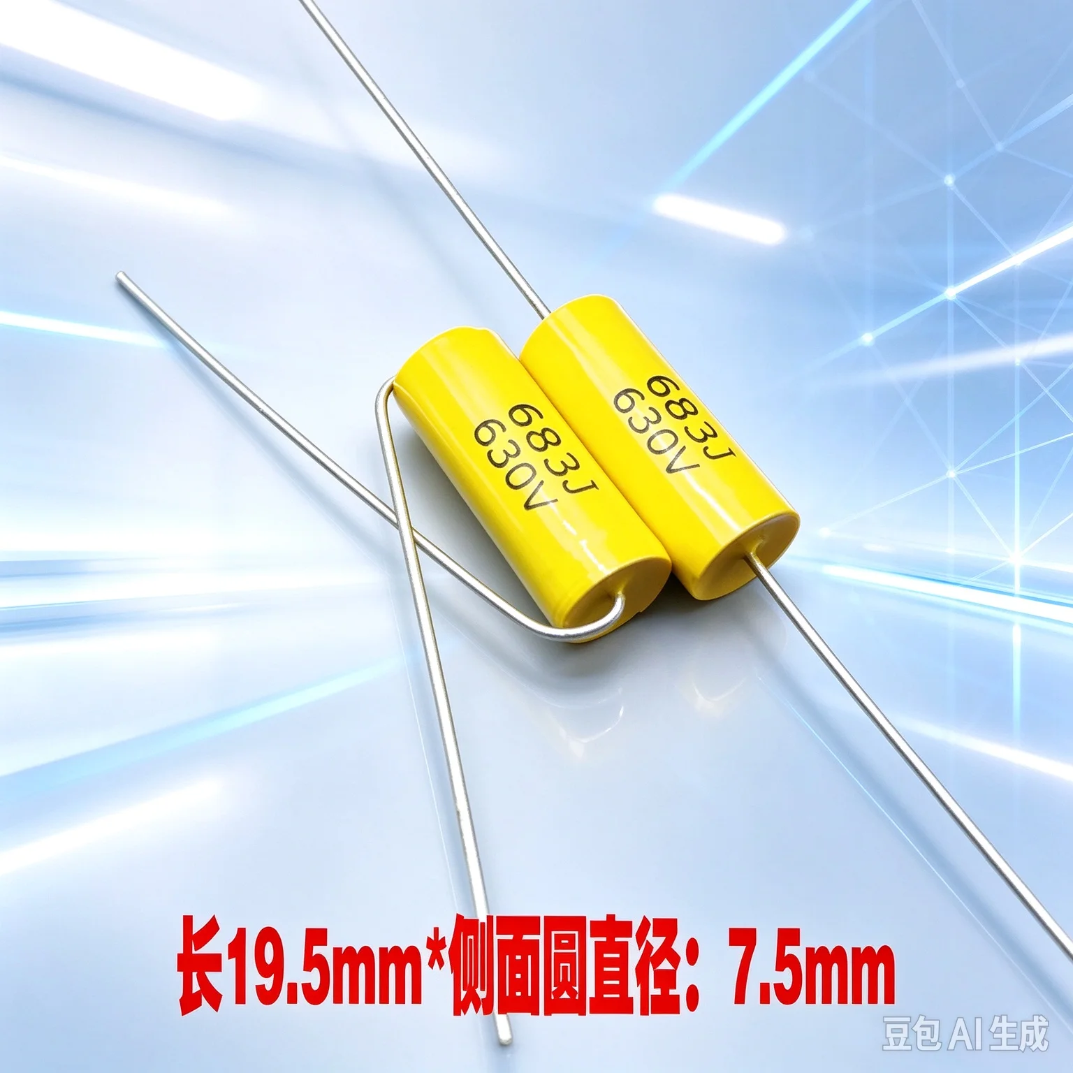 Premium TC CBB MKP 0.068uf 683 68nf 630v 2J for Axial Audio Feedthrough Non-polar Film Capacitor  100pcs