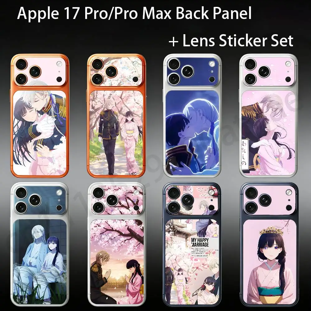 Anime My H-Happy M-Marriage For iPhone 17Pro/ProMax Battry Back Cover with Camera Decal Skin Rear Protective Sticker Film