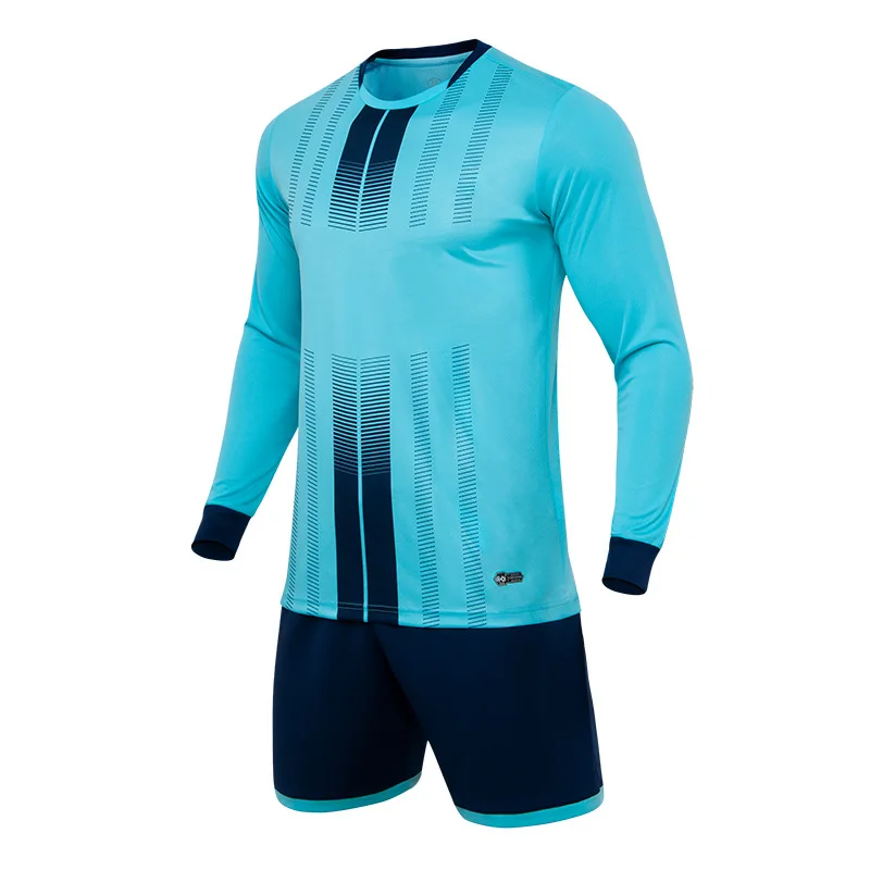 2024 Long Sleeves Soccer Jersey Set Autumn Winter New Sportswear Youth Kids Team Play Wear Training Tracksuit Men 2 Piece Set image 4