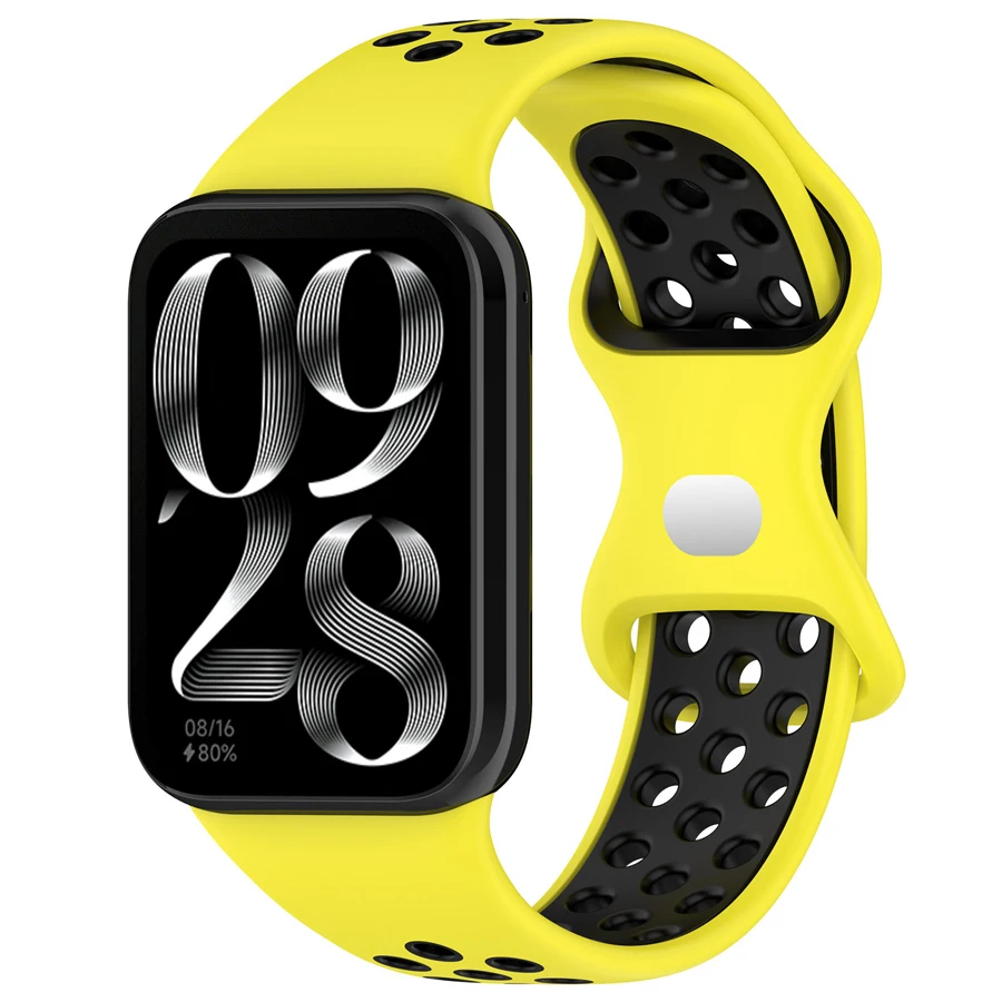 Ademend siliconen horlogebandje voor Redmi Watch 4 5 6 Sport, verwisselbare armband polsband voor Xiaomi Mi Band 8 Pro/9 Pro/10 Pro bandje
