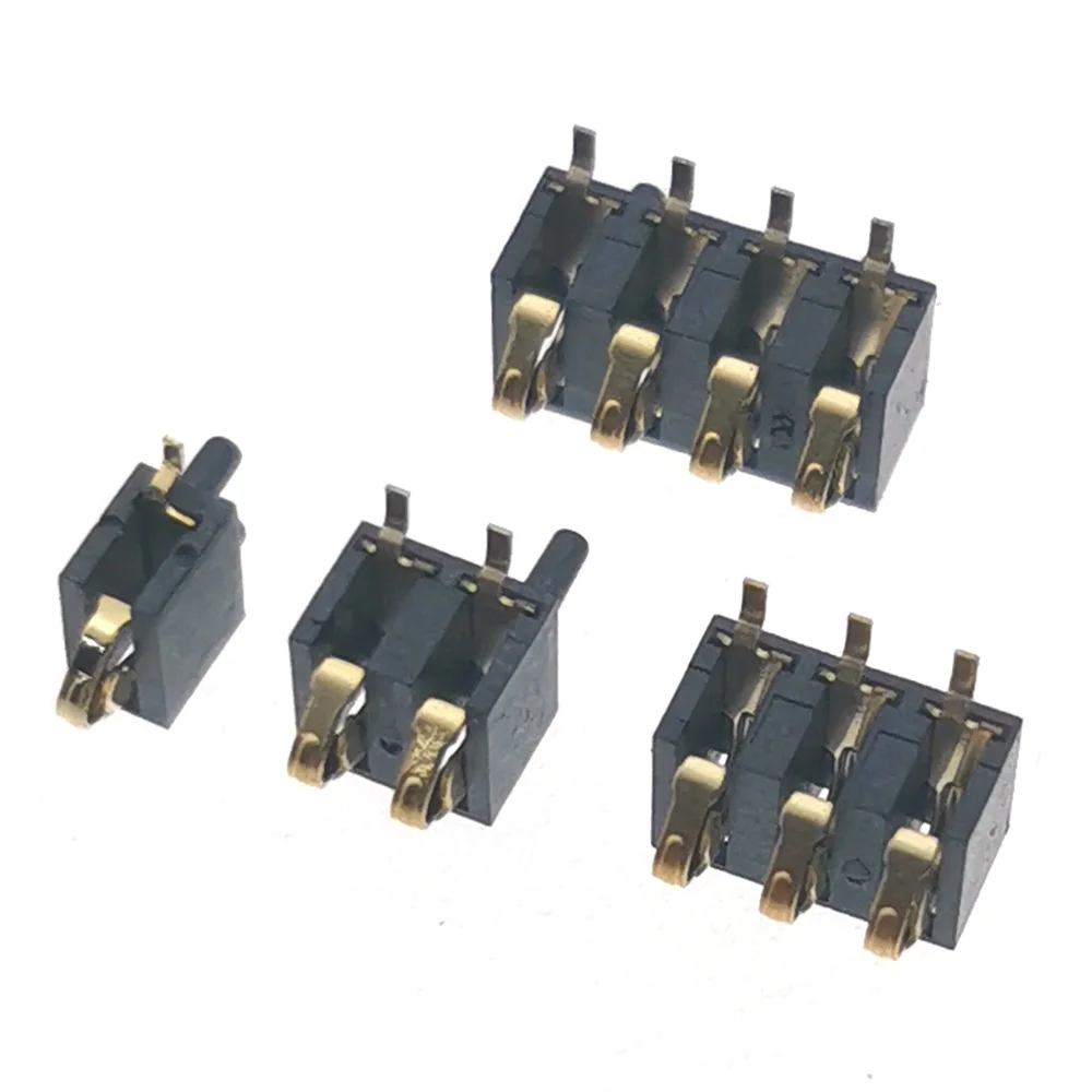 10PCS 1P 2P 3P 4P Battery Base 2.5 Pitch 1 2 3 4 Pin Gold Plated Spring Male Contact Power Charging Connector Conductive Base