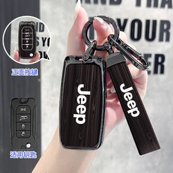 Zinc Alloy 4 Buttons Car Flip Folding Key Case Keyless Key Protector Bag For Jeep Renegade Compass 2016 2019 Auto Accessories