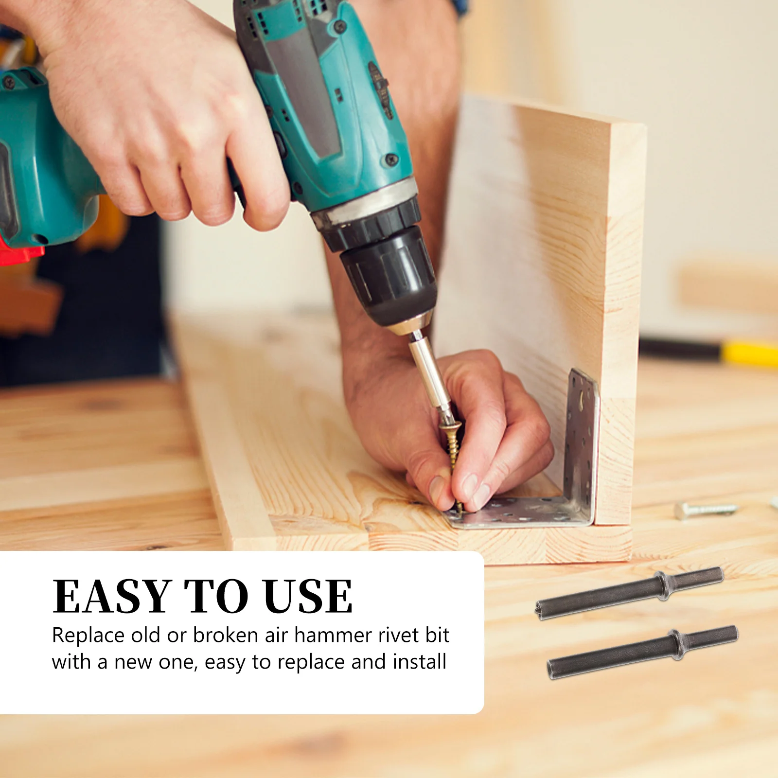 2 قطعة مطرقة برشام هوائية قوية مجموعة مسامير الهواء المتينة المطارق وظائف متعددة سهلة التركيب استبدال مطرقة برشام هوائية #3