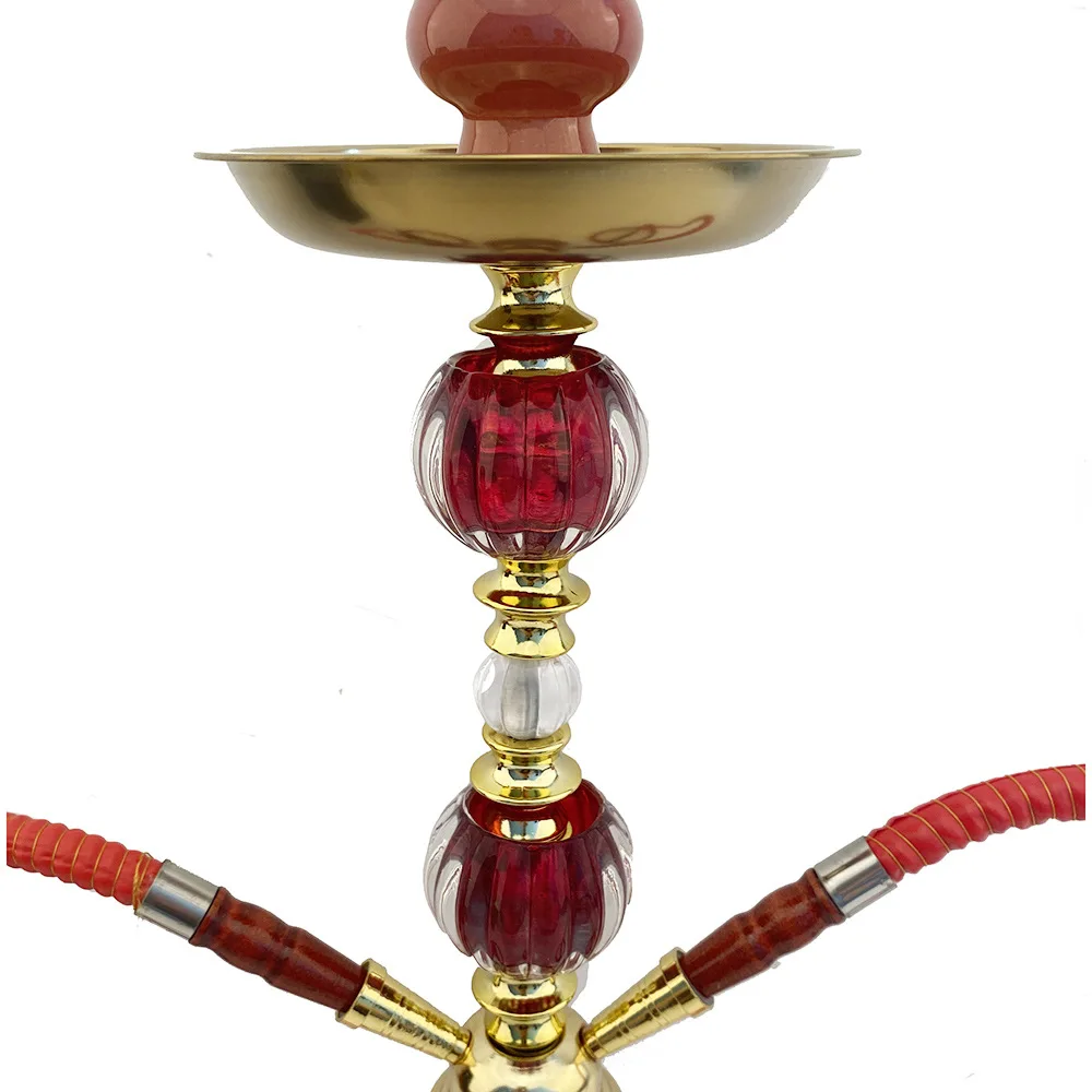 Shisha Water Smoke Hookah Medium Double Pipes Tubes For Bar Party Water Smoke Bottle Full Set Hookah