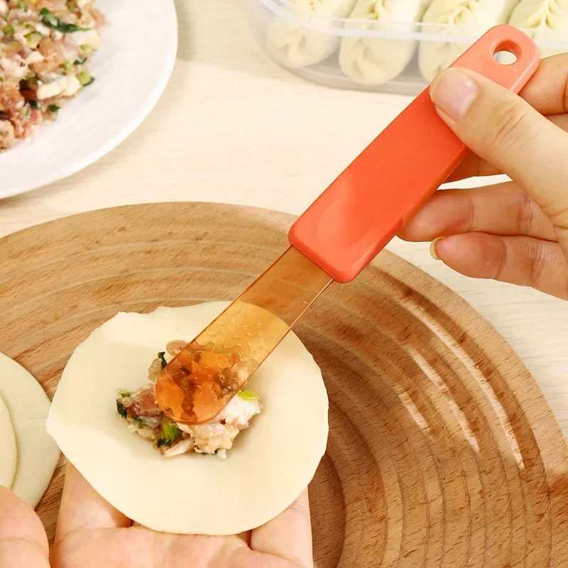 PP Food Grade Dumpling Pick Stuffing Spoon Wonton Bun Stuffing Tool Kitchen Stuffing Stirring Spoon Flat Spoon