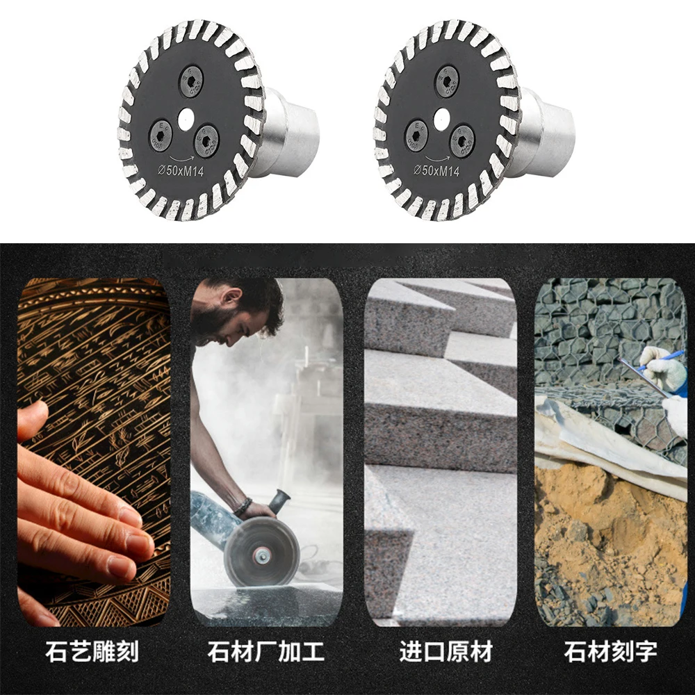 disco-diamantato-da-30-40-50mm-con-filettatura-m14-flangia-rimovibile-disco-da-taglio-turbo-per-granito-marmo-e-pietra