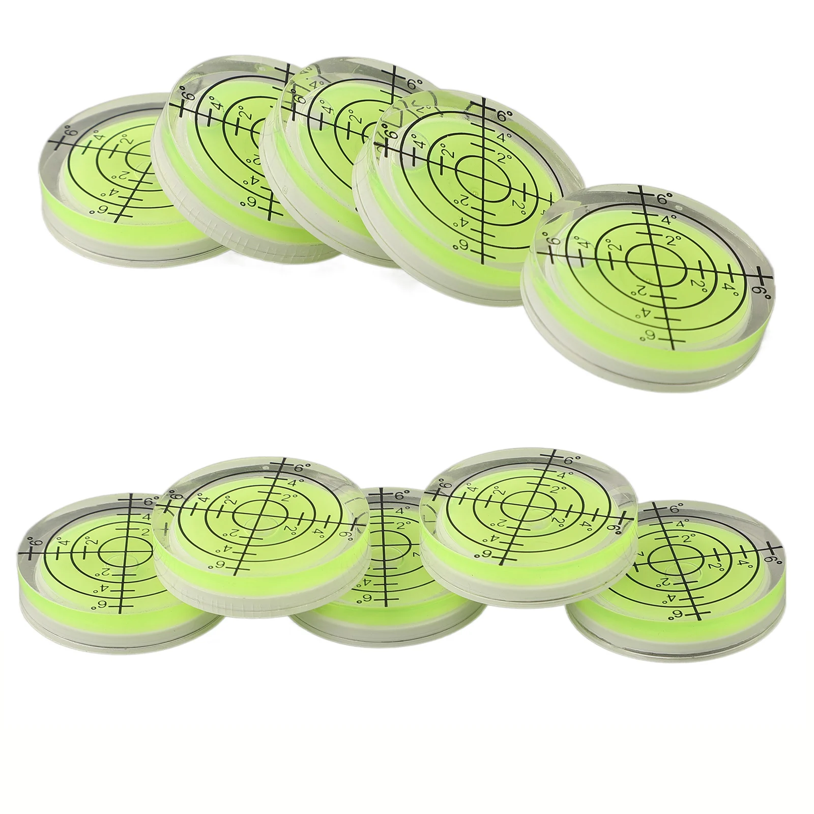 10PCS 32x7mm Circular Bubble Level Vial For Spirit Level Instrument Professional Measuring Meter Wear Resistant Clear