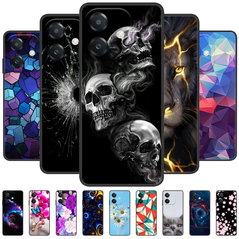 For OPPO A3 A3X 4G Phone Case TPU Silicone Back Cover For OPPO A40 4G Cool Painted Camera Protector CPH2669 CPH3669 CPH2641 Case