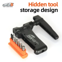 SUPER B TB-CC66 Bicycle Multi-tool MTB Road Bike All Speed Chain Cutter With Chain Hook Allen Key Torx Wrench Bike Repair Tool