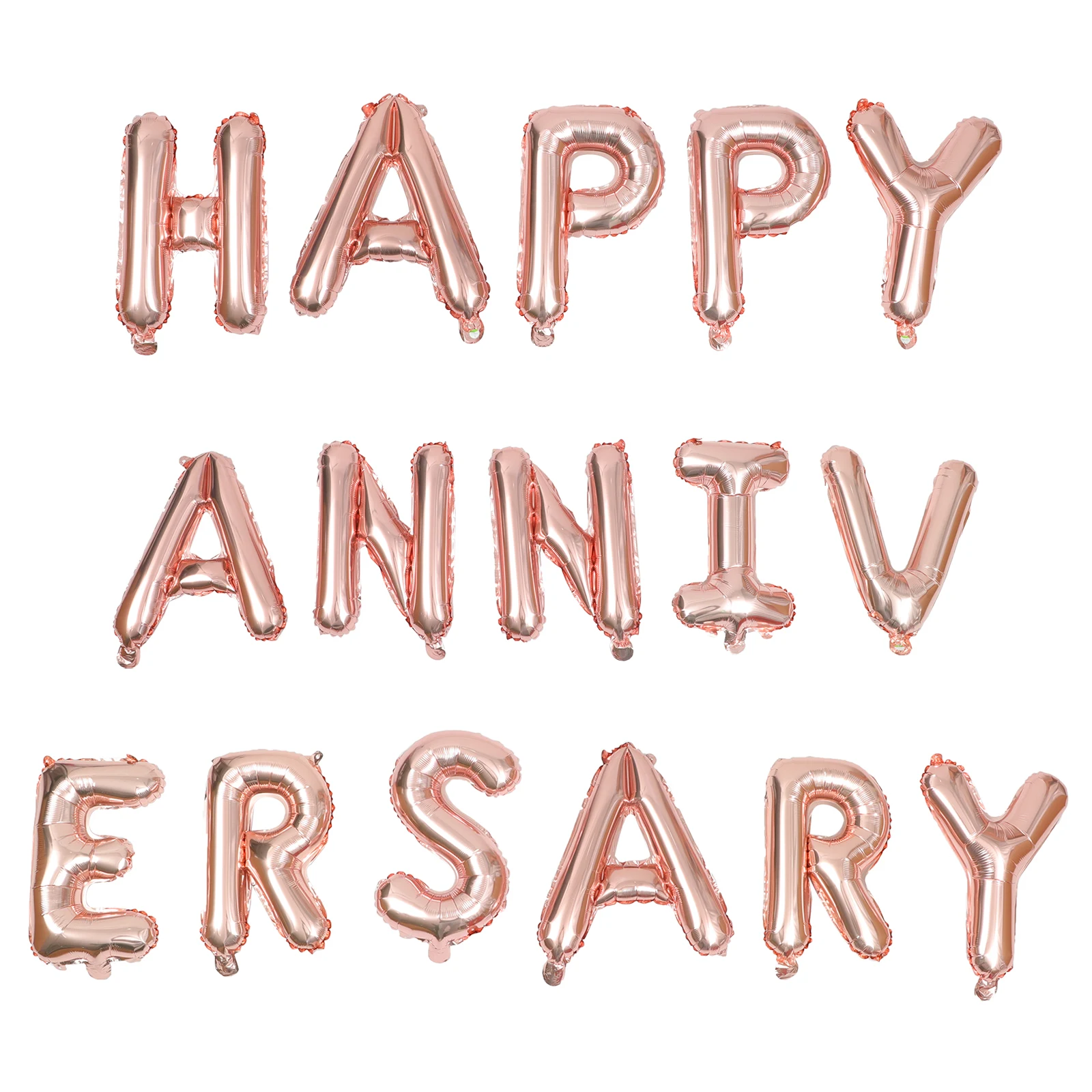 

1 Set Happy Anniversary Balloon Kit Anniversary Party Decor Balloons Aluminum Film Party Balloon Set Creative Flexible