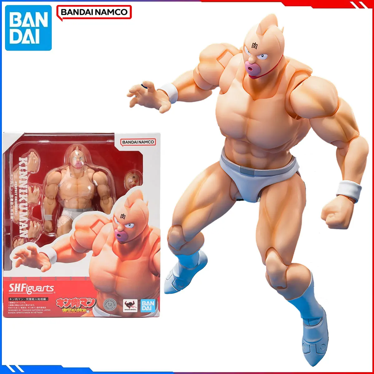 

Genuine Bandai Original Kinnikuman Figure Model Kits SHF 1/12 Anime Figures Kinnikuman Perfect Origin Arc Action Model Toy Gift