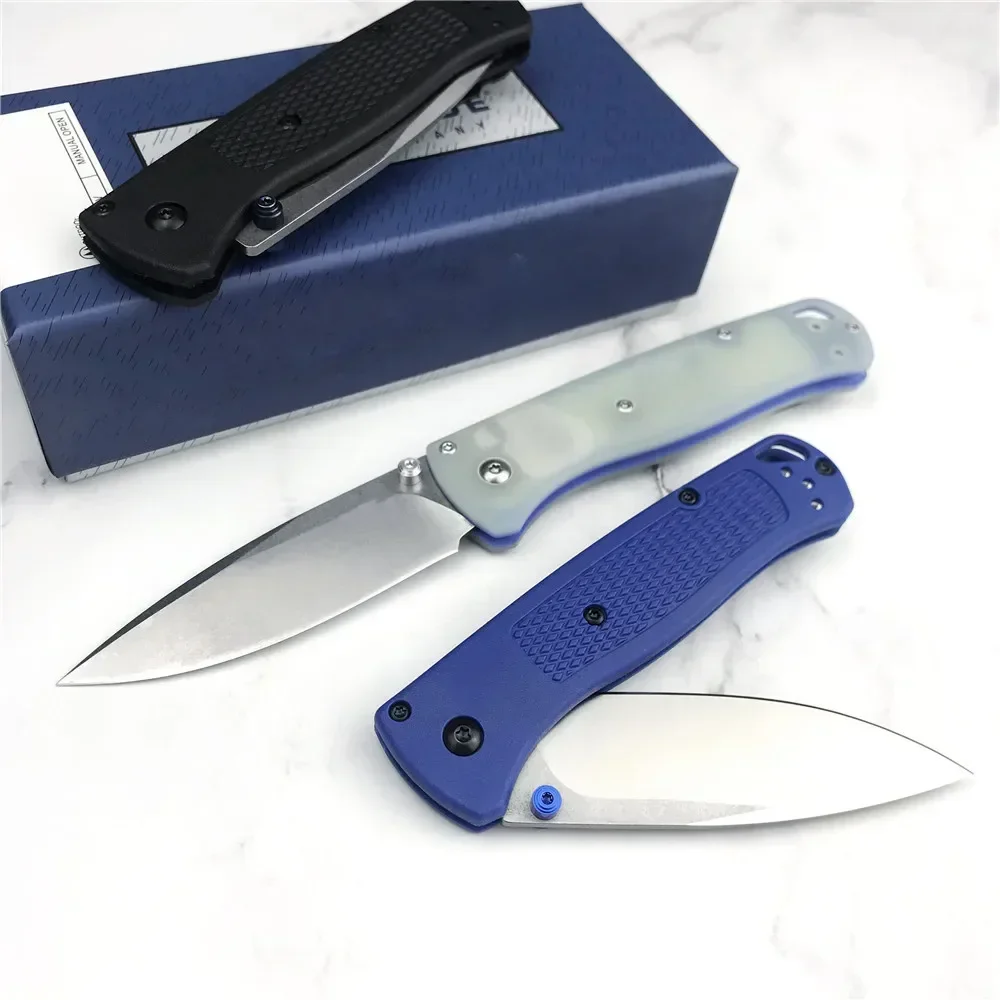 BM 535 Everyday Carry Folding Knife Drop Point Blade Outdoor Utility Survival Camping Hunting Knife G10/ Nylon Fiber Handle