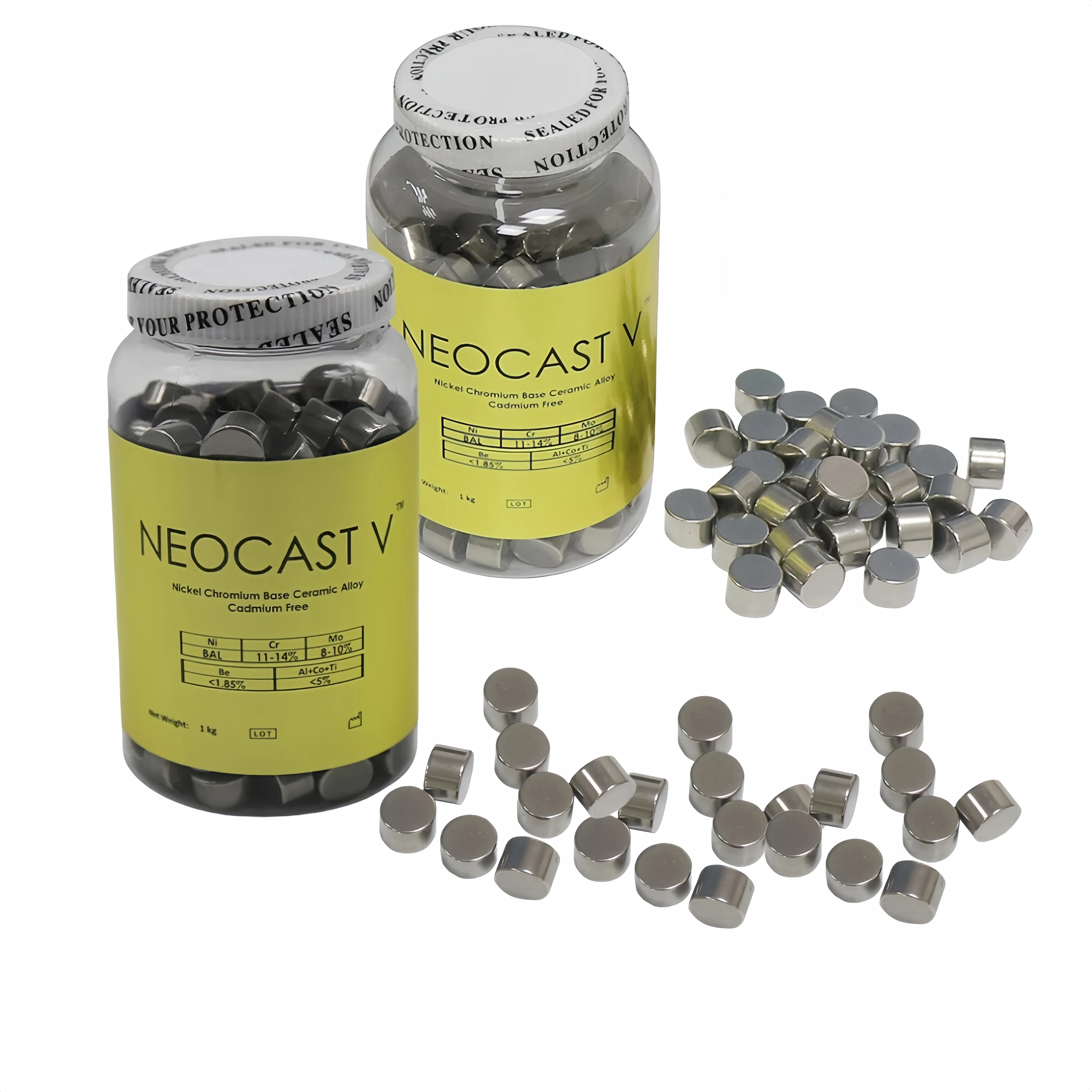 1000g NEOCAST V Dentistry Ceramic Alloy Nickel Chrome Dental Base Nickel Chrome Porcelain Ceramics Alloy Dentists Lab Materials