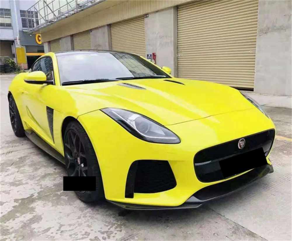 

SVR Style Carbon Fiber Front Bumper Lip Three Piece for Jaguar F-type SVR Front Bumper 2013-2019 Body Kit