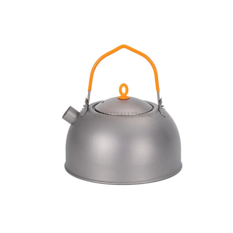 500ml Outdoor Mini Kettle Pure Titanium Ultra Lightweight Portable Kettle Picnic Camping Tea Making with Handle Kettle