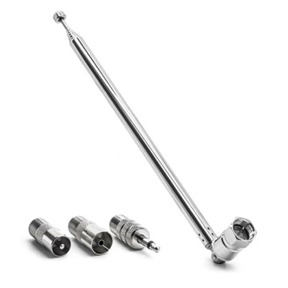 Adaptador de antena de varilla de 3,5mm, reemplazo de antena de Radio FM, tornillo telescópico, Conector de enchufe macho tipo F, RECEPTOR ESTÉREO AV