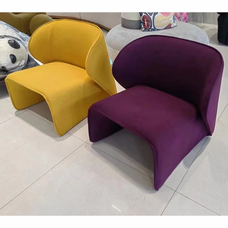 

modern Unique design leisure armchair setting sponge PU leather velvet fabric customized home lounge chair for living room