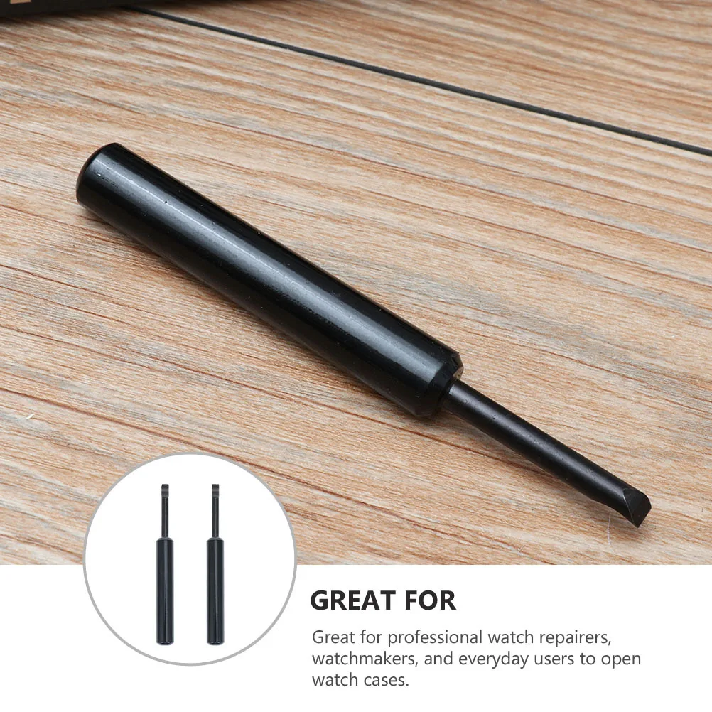 

2Pcs Watch Case Openers Black Handle Pry Lever Anti-Scratch Watch Repair Tool Remove Case Opener Pry Lever