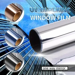 One Way Window Film Privacy Spiegel Glas Film Heat Control Solar Folie Vinyl Venster Tint Reflecterende Glazen Tinten Voor Thuiskantoor