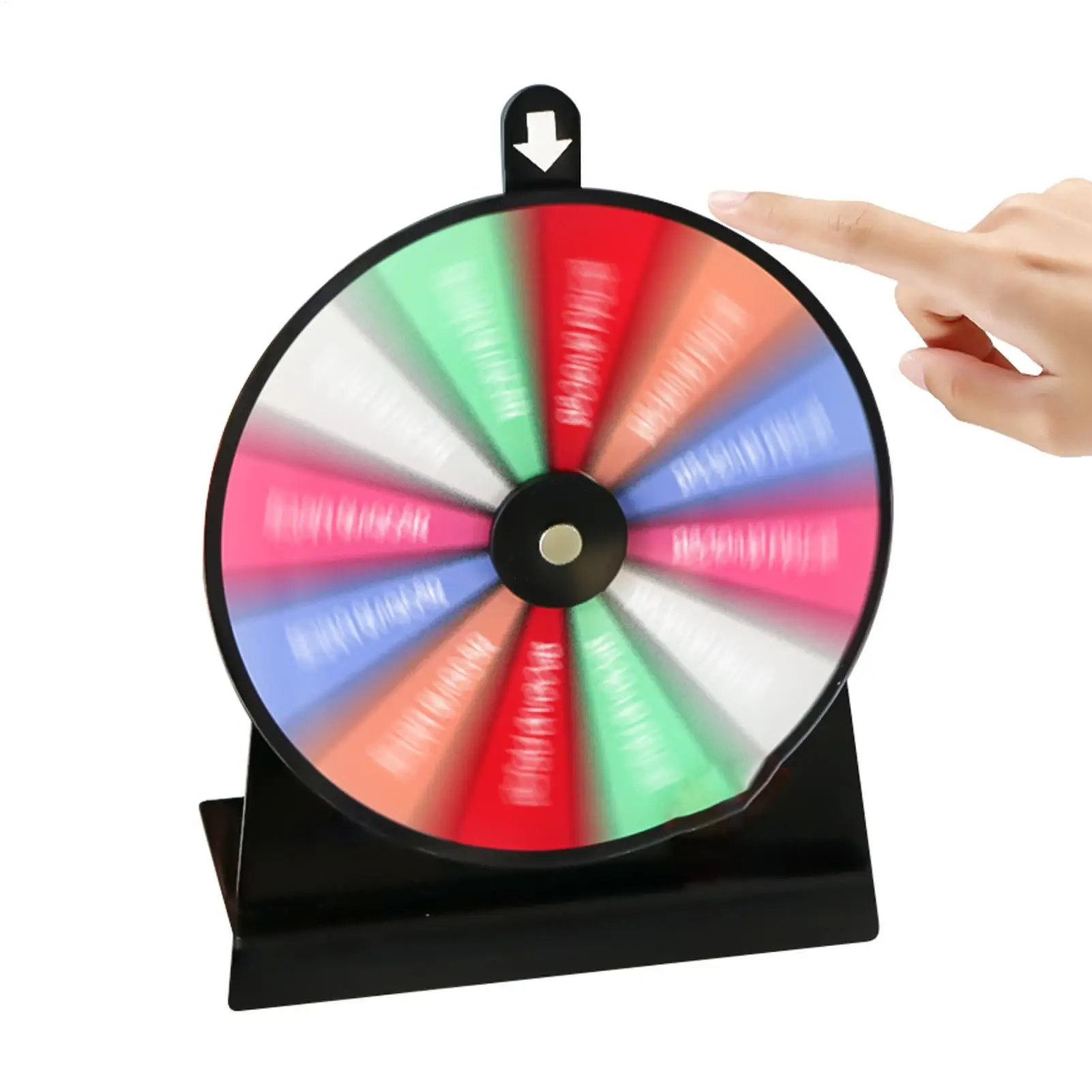 Diy Spin Wheel for Prizes Tabletop Fortune Doodle Game Board Wheel Spinner with 12 Slots for Classroom Trade Shows Carnivals