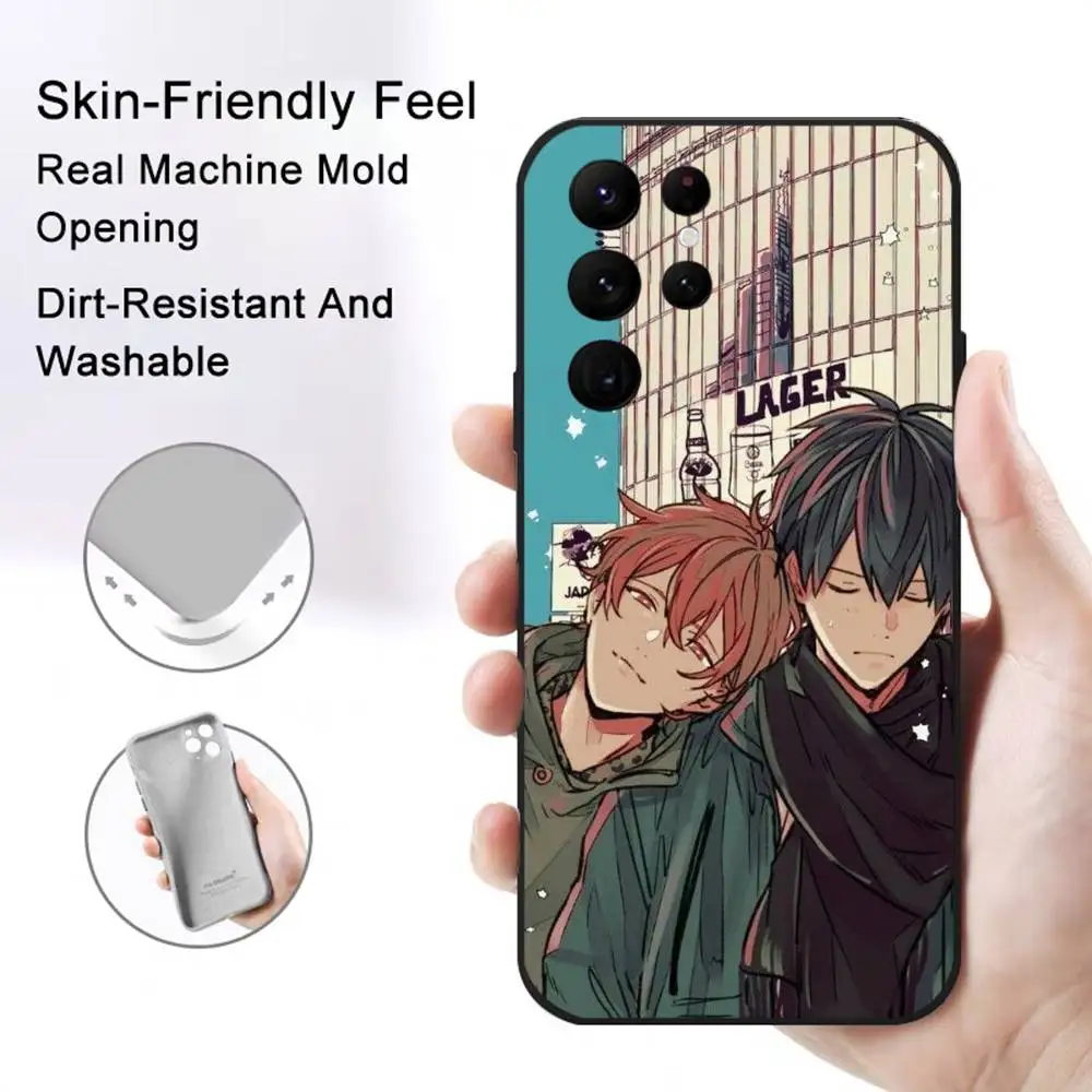 G-GIVEN أنيمي الحب قضية الهاتف لسامسونج S سلسلة s21 s22 s23 s24 s25 FE زائد الكلاسيكية تنوعا الأسود لينة قذيفة