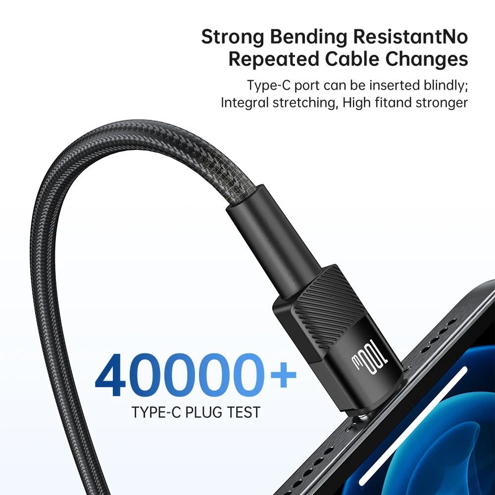 MNBILI 100W Type C to USB C Cable PD 3.0 Quick Charge 4.0 Fast Charging Type C to Type C for iPhone 15 Macbook Samsung Xiaomi ﻿