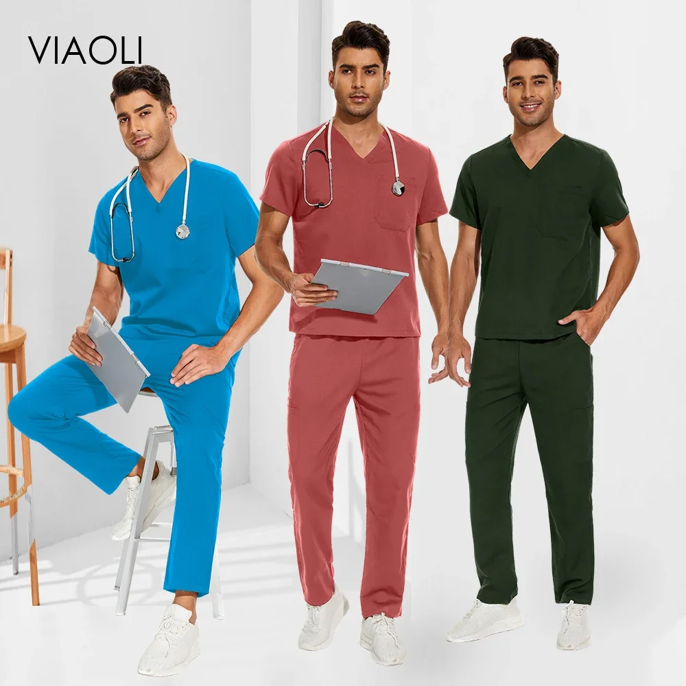 Verpleegkundige Accessoires Voor Werk Medische Scrubs Mannen Chirurgische Uniform Arts Werken Specifieke Scrubs Unisex Veterinaire Uniformen Pak