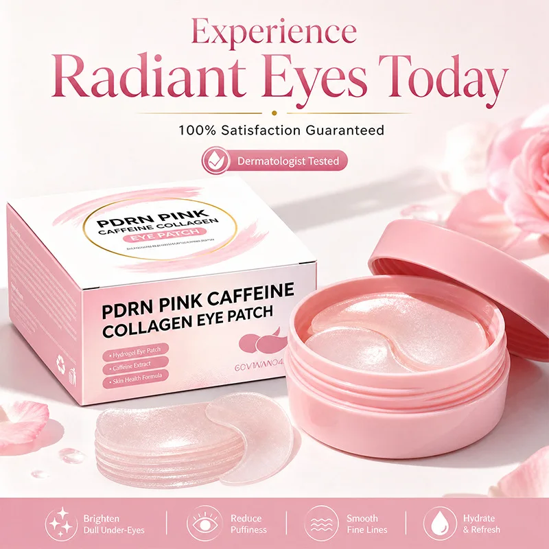 Pink peptide collagen eye mask light skin-friendly salmon moisturizing fading eye lines caring eye mask sticker Skincare