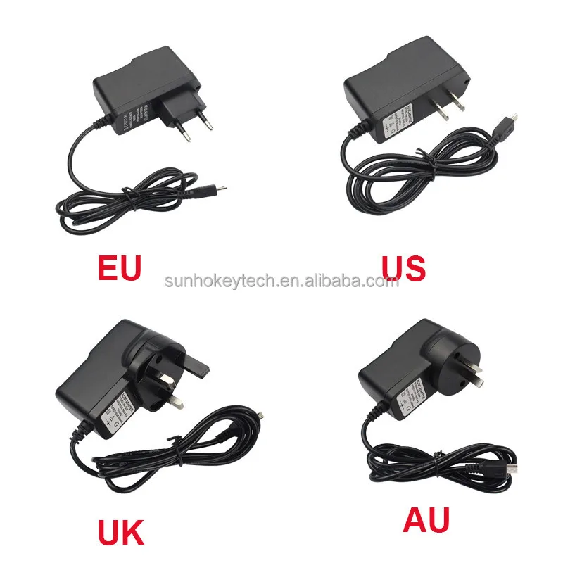 Wholesale Raspberry Pi 3 Power Charger 5V / 2.5A Micro Port Power Adapter Supply EU/ US/ UK/ AU Plug