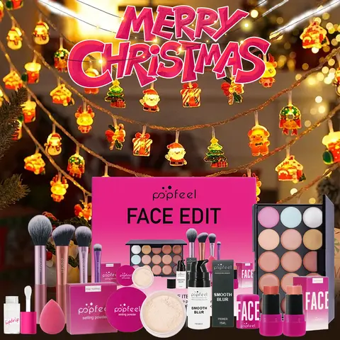 POPFEEL Valentine's Day and Holiday Makeup Gift Set - All-in-One 11-Piece Makeup Kit for Girls and Women, Featuring Concealer