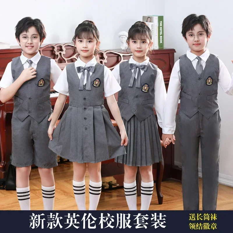 skirt korean school students' chorus performance clothes British school uniforms poetry recitation performance clothes