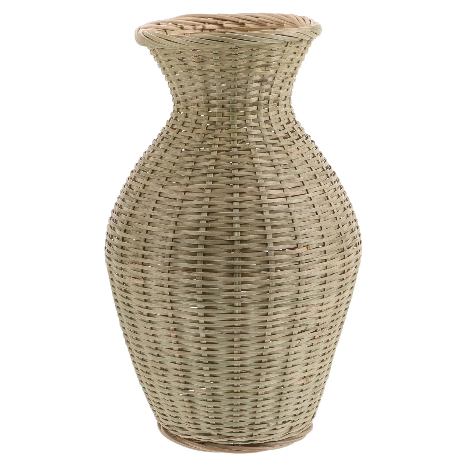 Handcrafted Bamboo Vase Braided Woven Flower Vase for Home Decor Dry Flower Display Decorative Vases for Living Room Boho Rustic