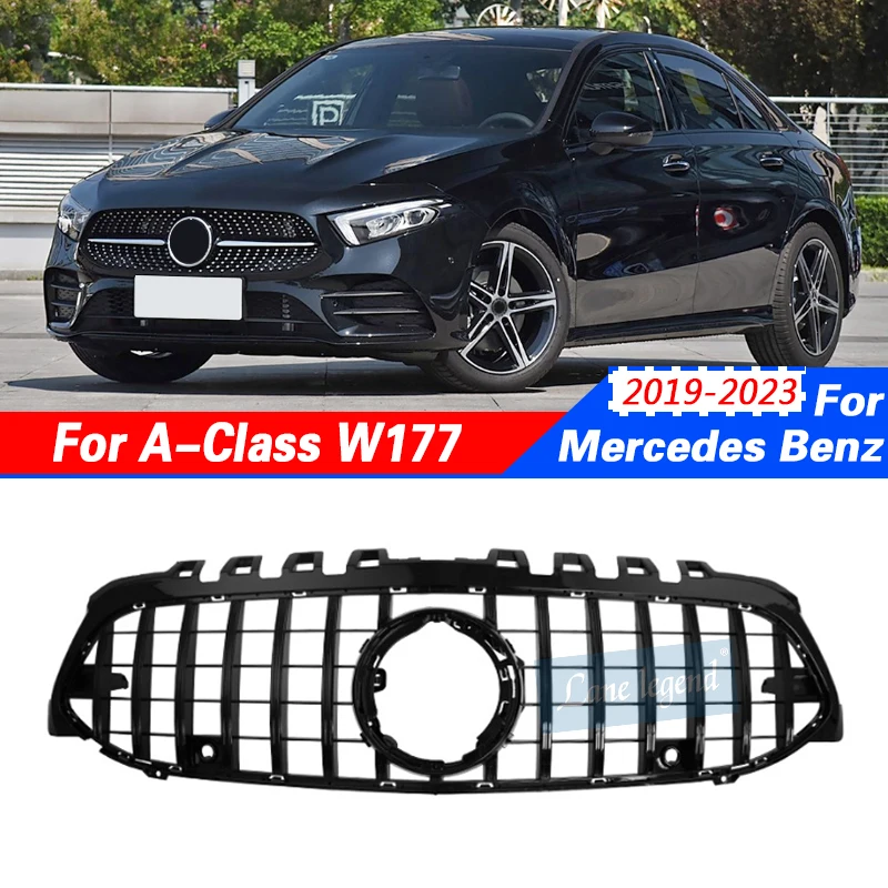 

For Mercedes Benz A-Class w177 2019-2023 Grill Cover Front Bumper Mesh Grille GT Style Car Styling Accessories Tools
