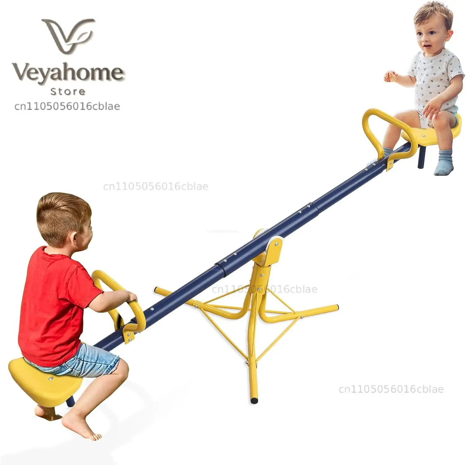 Teeter Totter, Seesaw for Kids Outdoor Play Toys, See Saw for Toddlers Ages 3-7 Heavy , 360 Spin Triangle Base