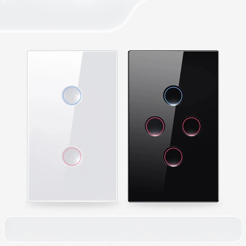 1/2/3/4 Gang Smart Touch Light Switch,Wall Grooved Button Switch Signal Repeater Support  FOR Tuya,FOR Alexa,FOR Google Home