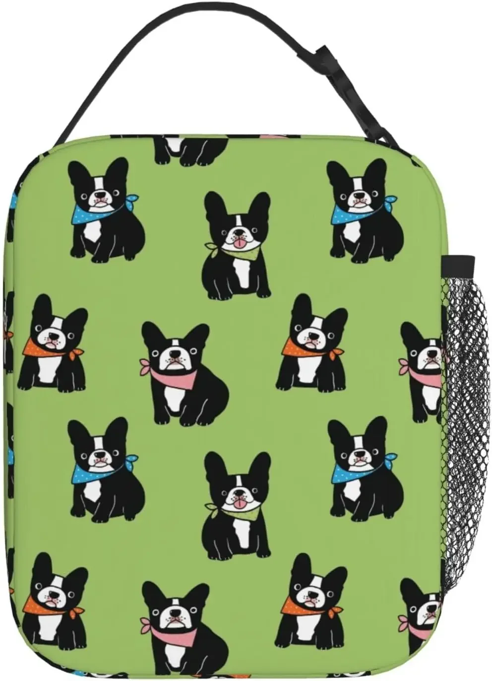 French Bulldog Reusable Lunch Box Insulated Lunch Tote Bag Cooler Bag for Women Kids Girls Boy Men Detachable Handle School