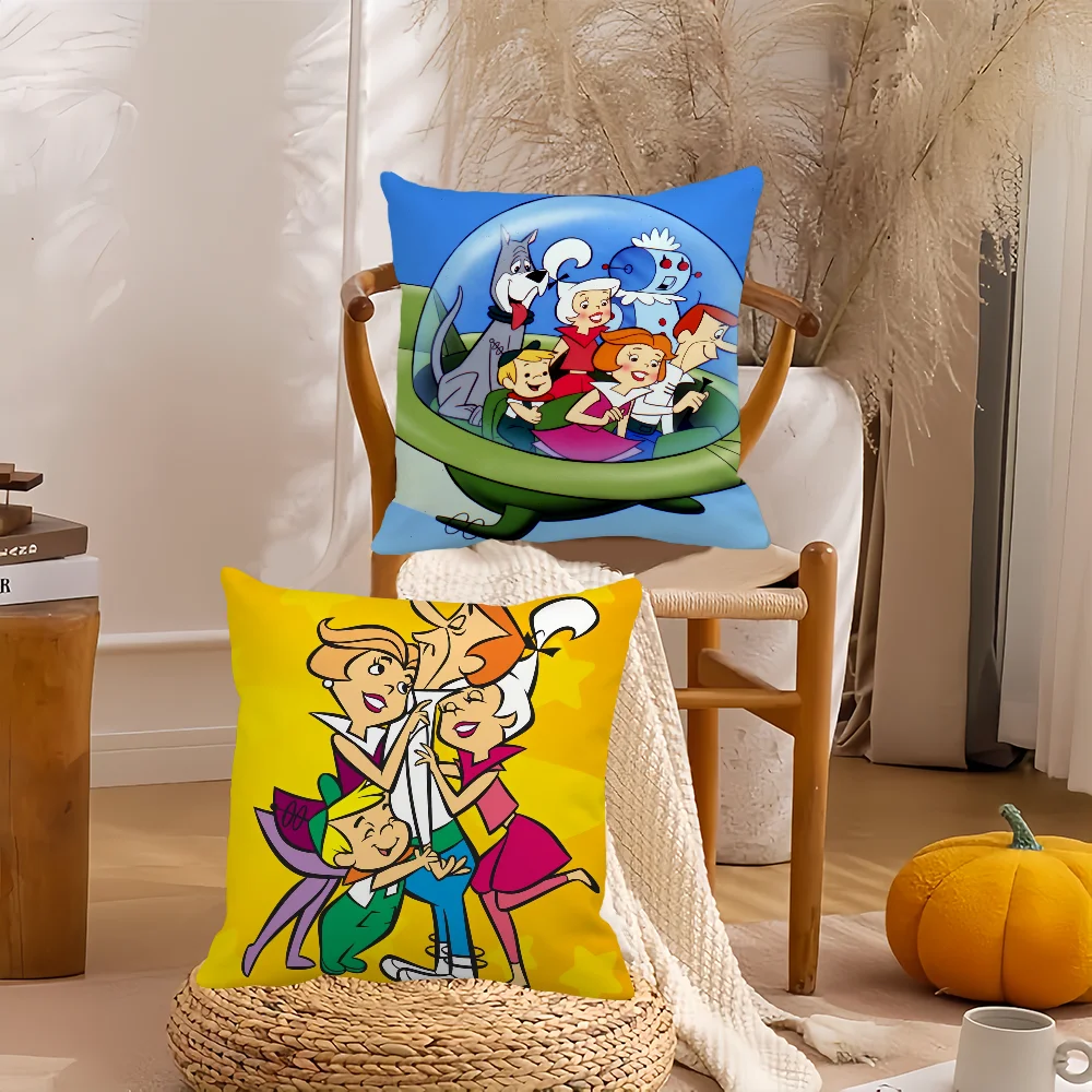 Cartoon The J-Jetsons Pillow Case Home  Cushion Cover Suitable For Office Sofa Car Suitable For All Seasons
