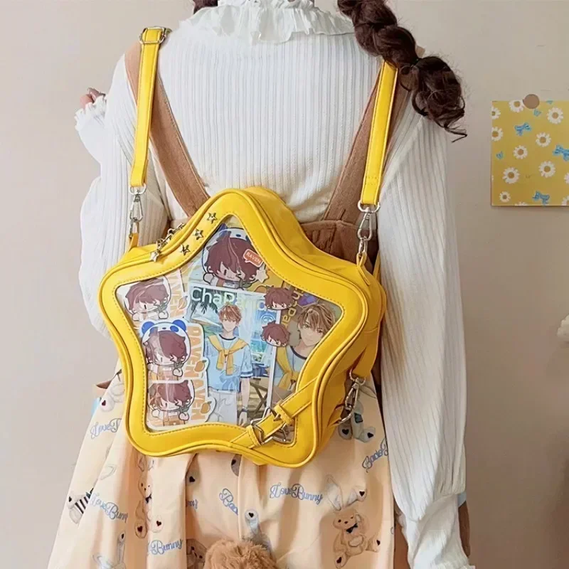 New Ita Bag Backpacks Popular Transparent School Bag for Girl Sweet Chic Star Crossbody Bag Ulzzang Display Autumn Bolsa