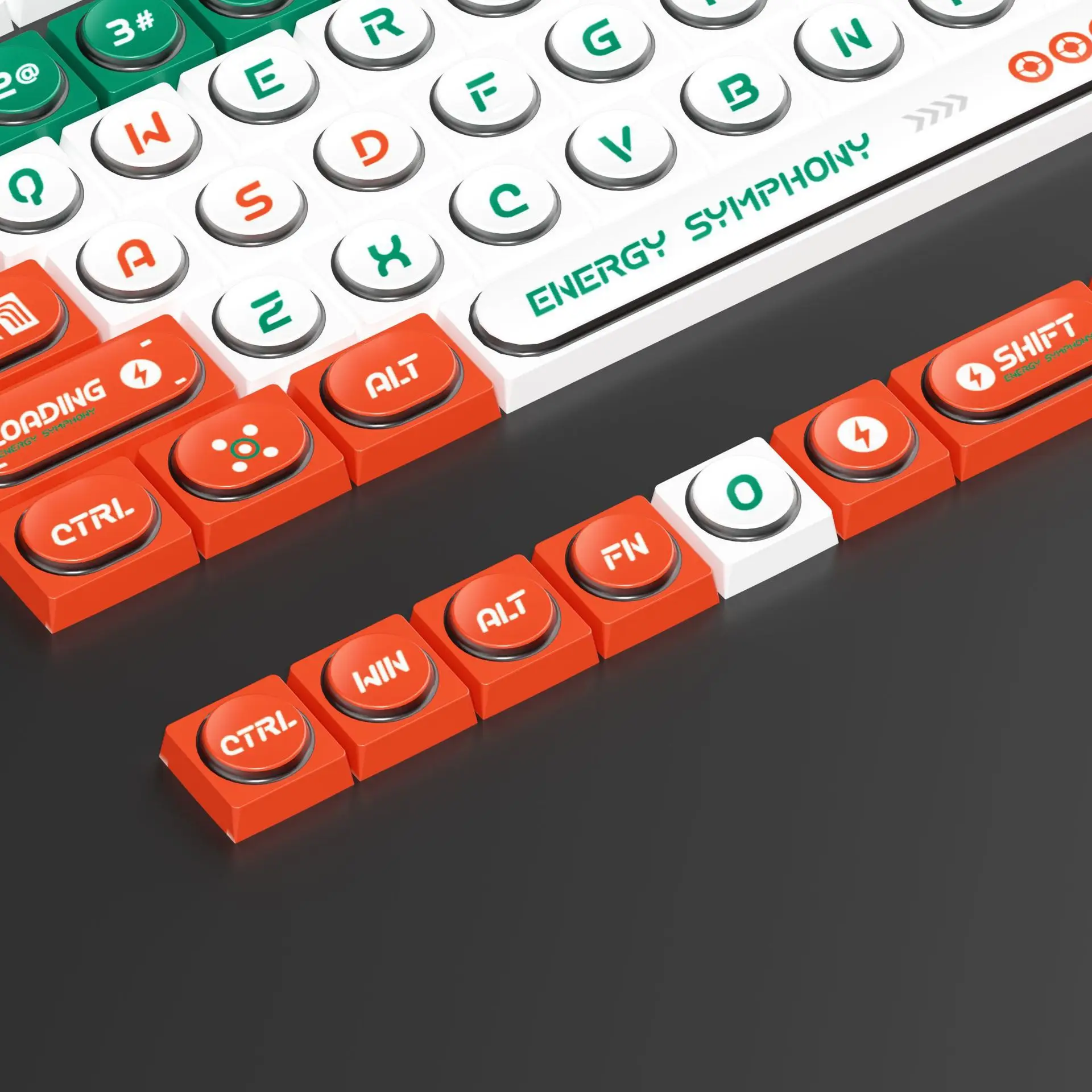 Simple building block toy keycaps square theme full set of low shaft keycaps dot style PBT hot sublimation