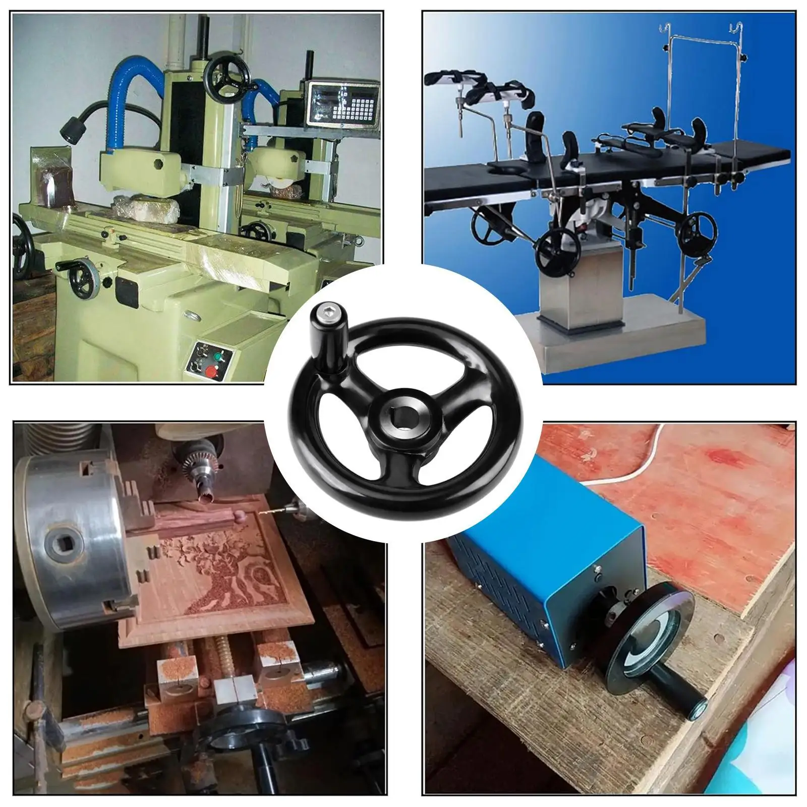 Picture 6: Round Hand Wheel Replace with Revolving Knob Handle for Grinder Crank Lathe