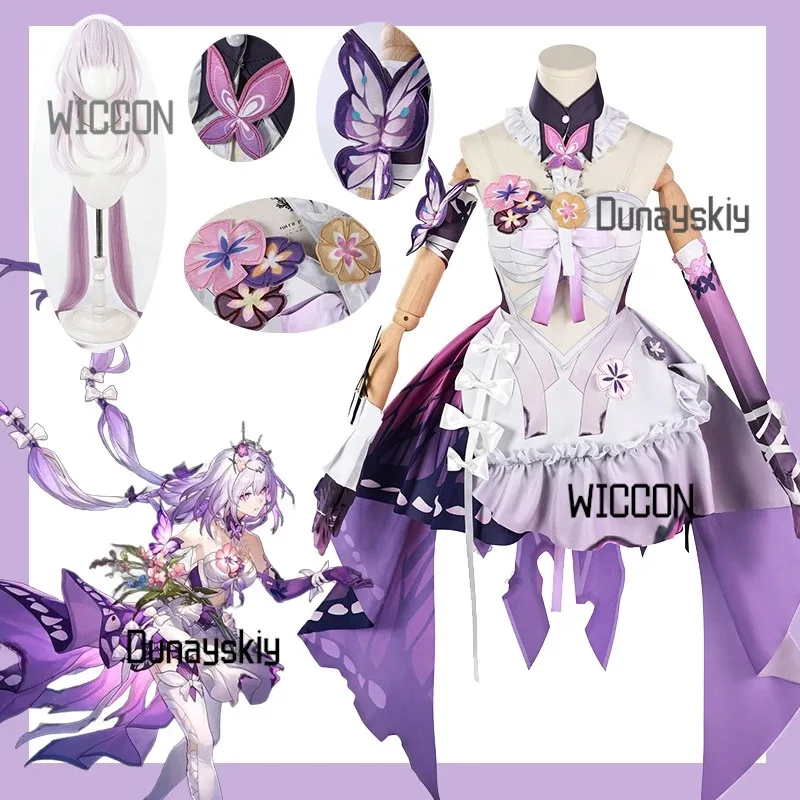 

Castorice Cosplay Game Honkai Star Rail Costume Servant of Death Dress Wig Suit Headwear Luminous Uniform Outfit for Girls Women