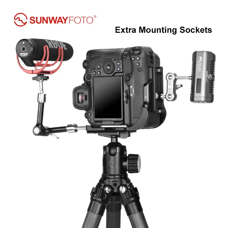 SUNWAYFOTO PCL-R6IIG L-bracket for Canon EOS R6II with Battery Grip BG-R10 Arca Swiss