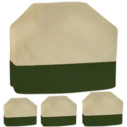 210D Beige Green Barbeque Grill Covers Heavy Duty Waterproof Outdoor BBQ Cover Heavy Weber Gas Charbroil Cover Protective Cover