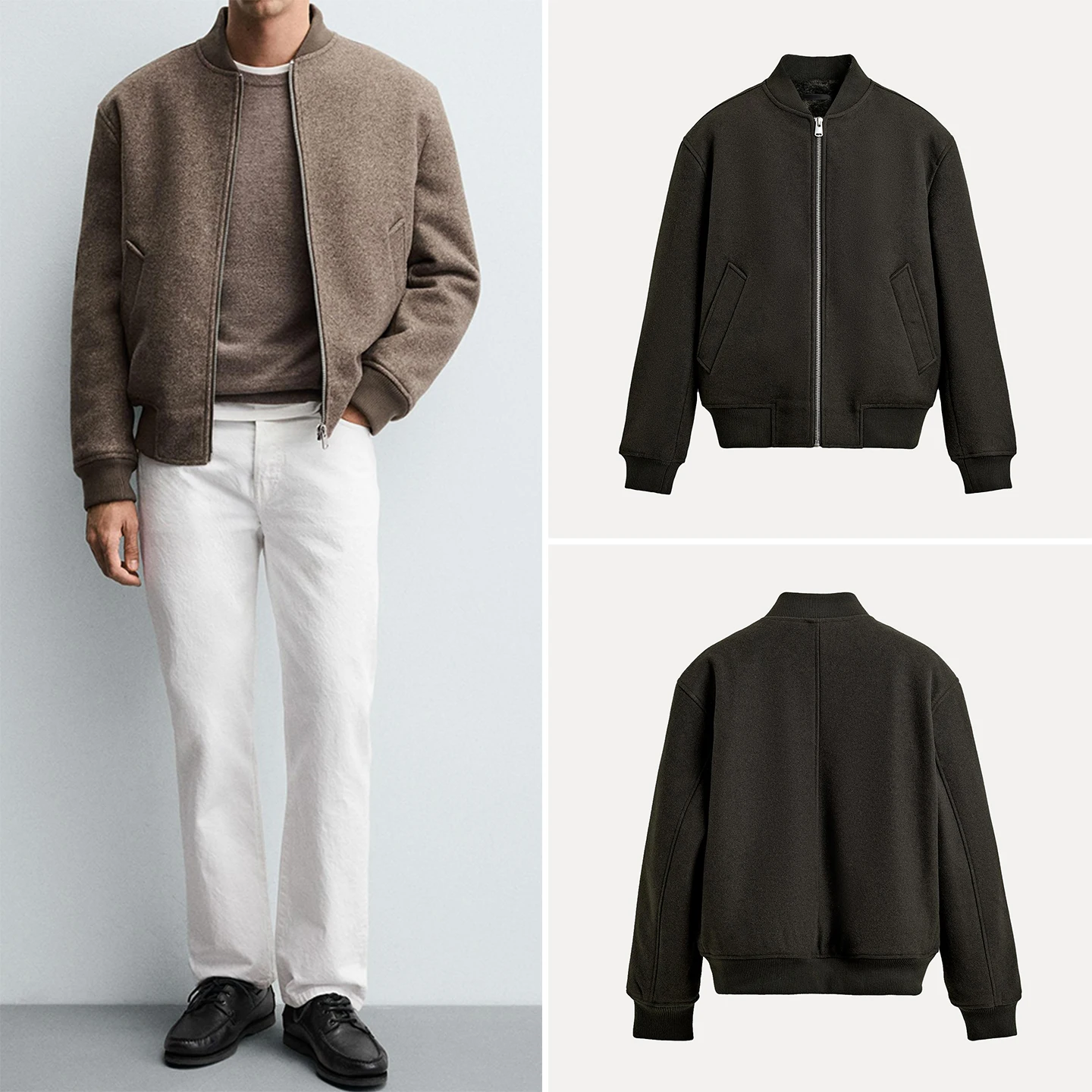 

Slim Fit Pilot Jaet Outerwear Straight Leg Zipper Decoration Casual Sle Long Sve Youth Men's Faion Autumn 2025