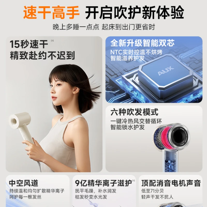 High speed hair dryer high wind quick drying household negative ion hair care power hair dryer special for barber shops