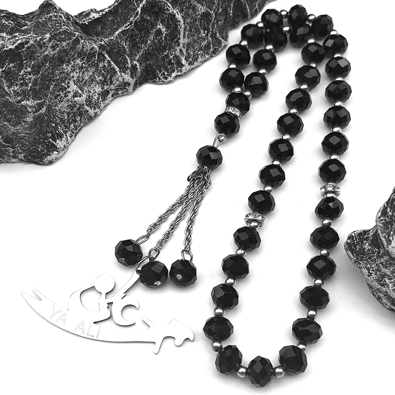 

Ali Sword Saudi Car Pendant For Men Women Stainless Steel Islamic Muslim Zulfiqar Imam 33Pcs Prayer Beads Keyring Jewelry Gift