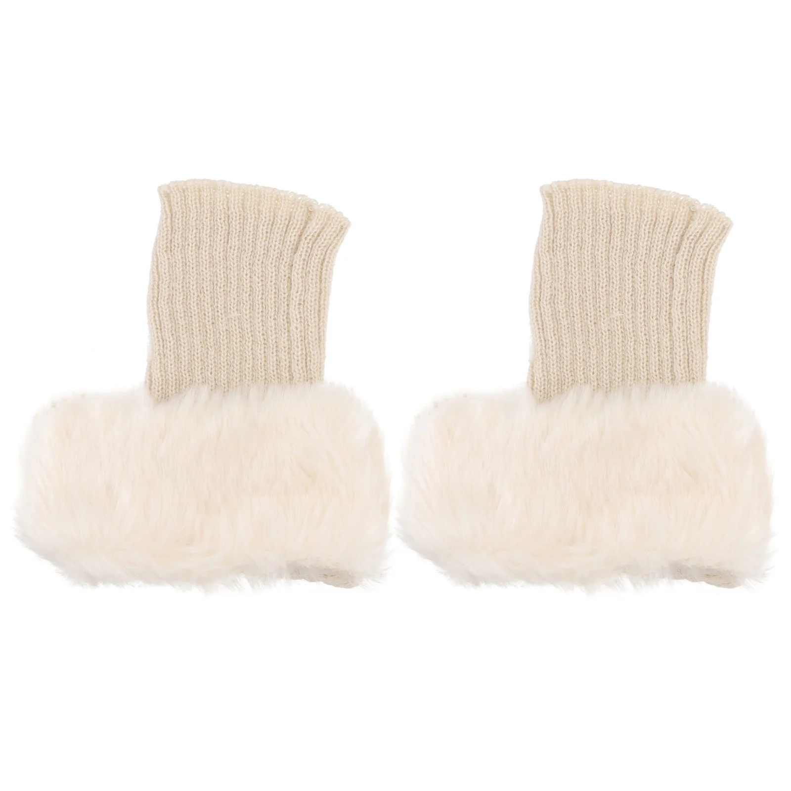 1 par curto quente polainas de fibra acrílica botas capa feminina meias de inverno tempo frio em camadas bota capa quente mantendo meias